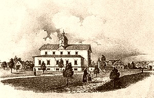 Тихвинская церковь в конце святой Канавки. Литография Д.М.Струкова 1850-х г.г.
